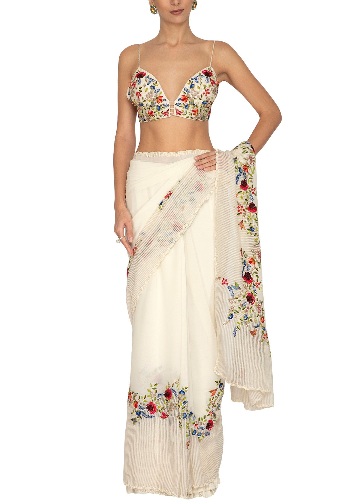 Ivory Mix And Match Saree