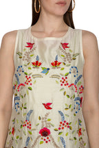 Ivory Multi-Colored Embroidered Kurta Set