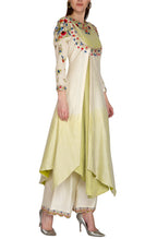 Ivory Ombre Dyed Embroidered Plazo Set