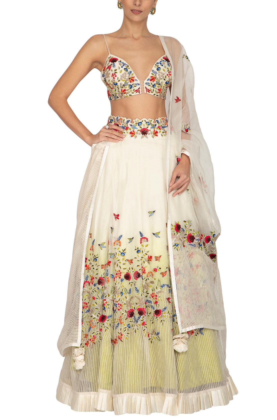 Ivory Mix And Match Embroidered Lehenga Set 2