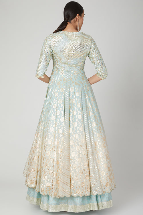 lehenga with long jacket