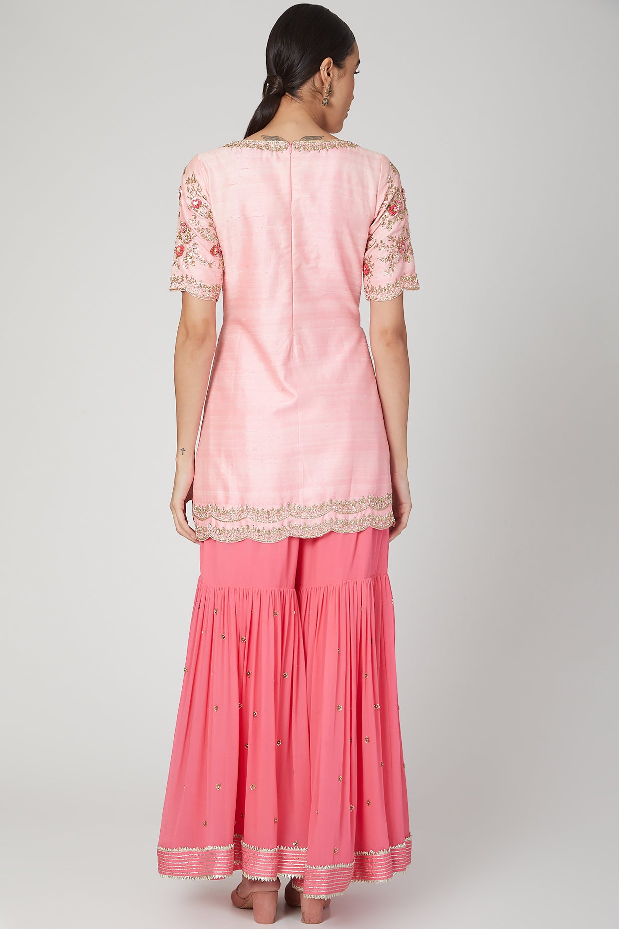 sharara with short kurti