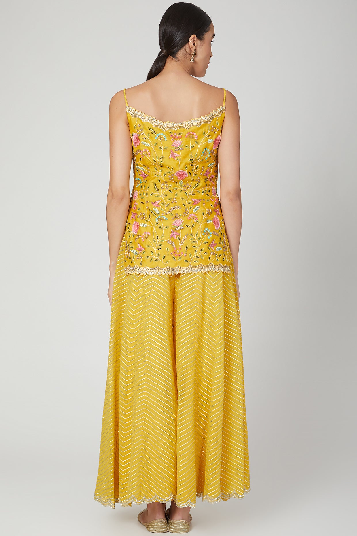 yellow sharara dress