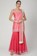 Light Pink Embroidered Sharara Set