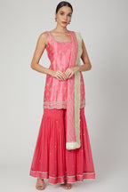 Light Pink Embroidered Sharara Set