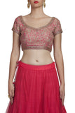 Pink Embroidered Silk Lehenga Choli