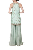 Aqua Marine Sharara Dress Set