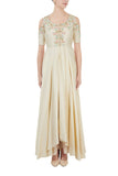 Beige Embroidered Palazzo Set