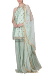 Aqua Marine Sharara Dress